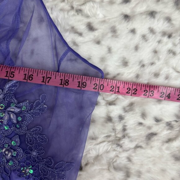 Intimate attitudes dress maxi long open back criss cross mermaid back style mesh - Picture 14 of 16